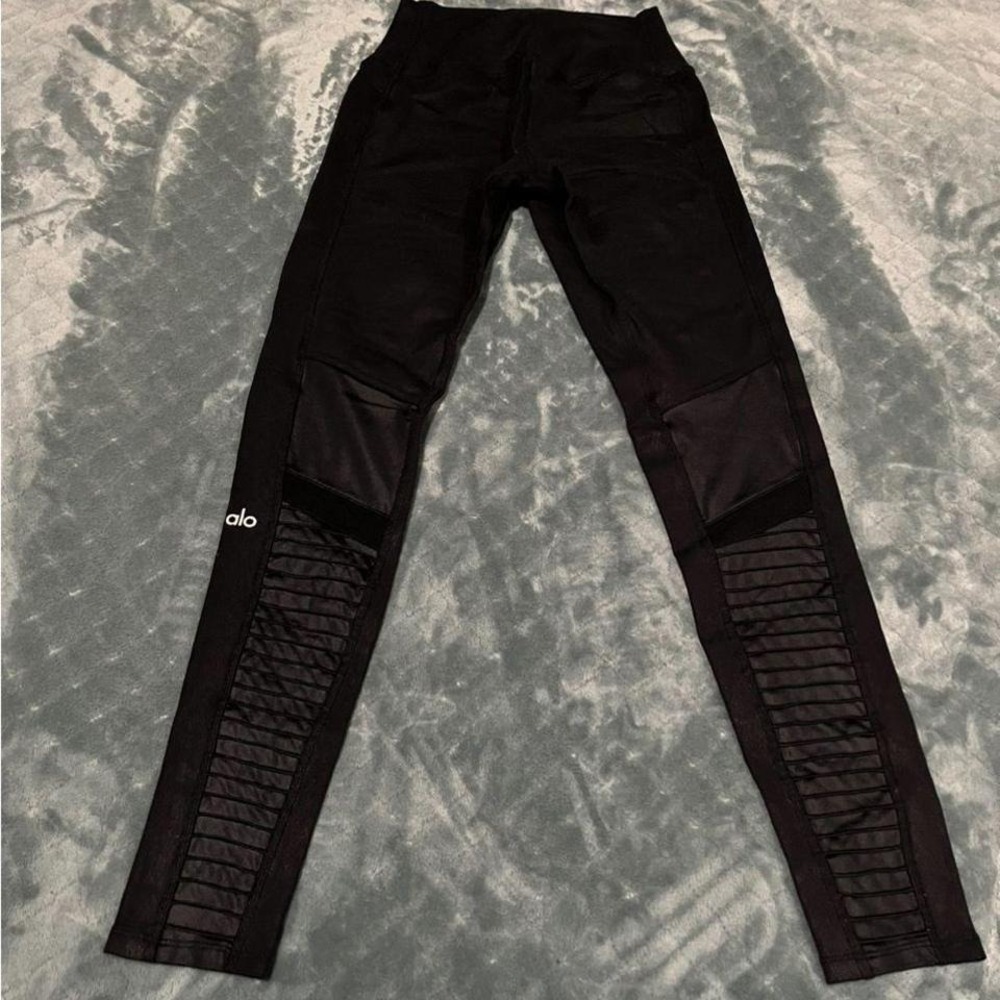 Alo moto black tights‎